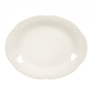 Königlich Tettau Rubin Cream Platte oval