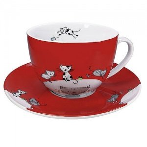 Könitz Tiere Café au Lait mit Untertasse