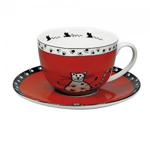 Könitz Tiere Café au Lait mit Untertasse