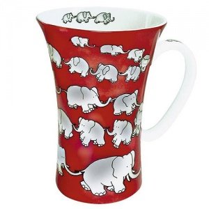 Könitz Tiere Mega Mug Elefantenkette rot