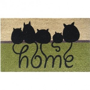 Kokosfußmatte "Home Cats"