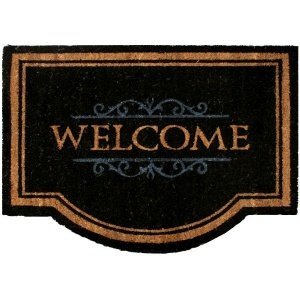 Kokosfußmatte "Welcome", schwarz