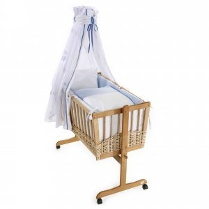Komplettwiege mit Korbgeflecht natur/nat