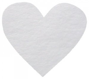 Konfetti Herz, weiß