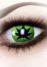 Kontaktlinsen Cannabis grün