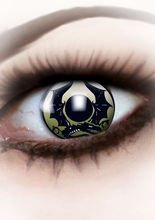 Kontaktlinsen Drache hellgrün-schwarz