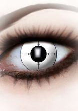 Kontaktlinsen Fadenkreuz weiss-schwarz