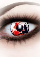 Kontaktlinsen Fledermaus Mond weiss-rot-