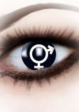 Kontaktlinsen Geschlechtszeichen schwarz