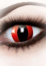 Kontaktlinsen Katze schwarz-rot