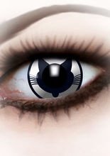 Kontaktlinsen Katze weiss-schwarz