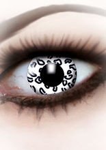 Kontaktlinsen Leopard weiss-schwarz