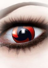 Kontaktlinsen Manga rot-schwarz