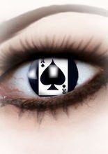 Kontaktlinsen Pik Ass schwarz-weiss