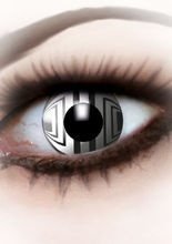 Kontaktlinsen Roboter schwarz-weiss