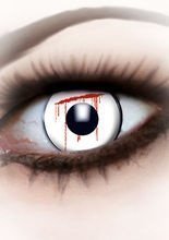 Kontaktlinsen Schnittwunde weiss-rot