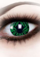 Kontaktlinsen Spinne grün-schwarz