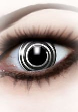 Kontaktlinsen Spirale schwarz-weiss