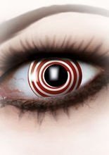 Kontaktlinsen Spirale weiss-rot