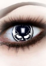 Kontaktlinsen Totenschädel schwarz-weiss