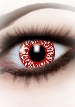 Kontaktlinsen blutige Adern rot-weiss