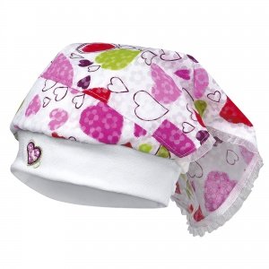 Kopftuch mit UV50+ weiß/pink