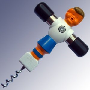 Korkenzieher ´´Fallrückzieher´´ - Blau/W