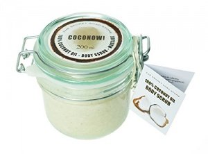 Körperpeeling (Zucker-Peeling) mit Kokosöl und Kokosnussschale (200 ml).