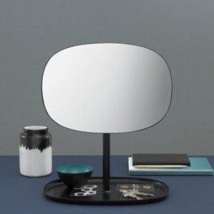 Kosmetik-Spiegel Flip schwarz