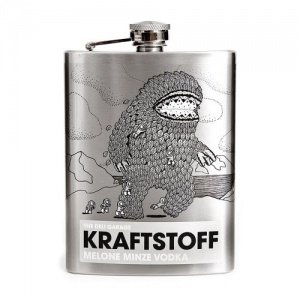 KRAFTSTOFF Flachmann Wodka MELONE/ MINZE