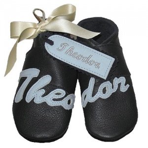 Krabbelschuhe -dunkelblau/hellblau-