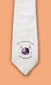 Krawatte in weiss mit Ihrem Wunschmotiv 