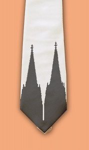 Krawatte in weiss mit Ihrem Wunschmotiv