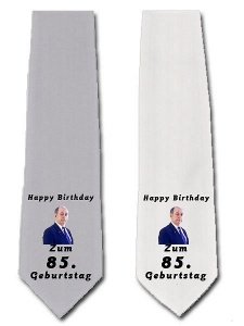Krawatte zum 85. Geburtstag in grau o. w