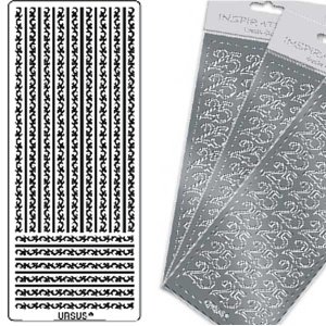 Kreativ Sticker Bordüren, silber