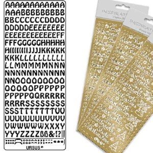 Kreativ Sticker Großbuchstaben, gold