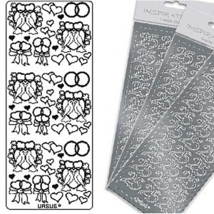 Kreativ Sticker Hochzeit, silber