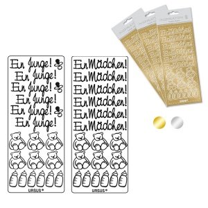 Kreativ Sticker Junge, gold