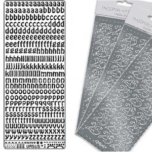 Kreativ Sticker Kleinbuchstaben, silber