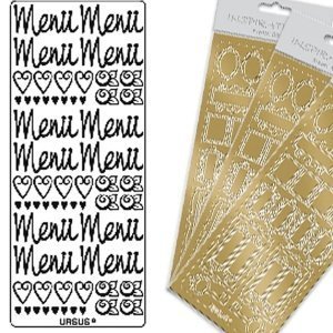 Kreativ Sticker Menü, groß, gold