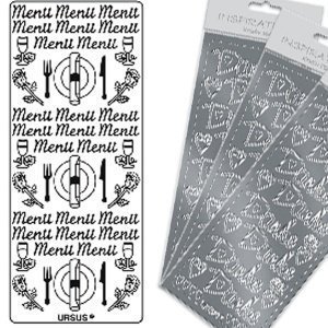 Kreativ Sticker Menü, klein, silber