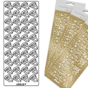 Kreativ Sticker Trauringe Hochzeit, gold