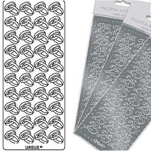 Kreativ Sticker Trauringe Hochzeit, silb