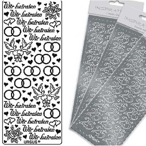 Kreativ Sticker Wir heiraten, silber