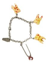 Kreepsville Gothic Armband Zähne silber