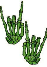 Kreepsville Gothic Aufnäher Skeletthände