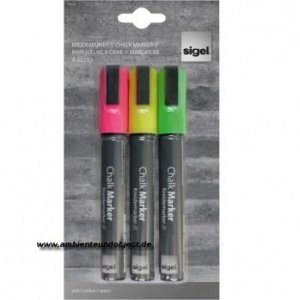 Kreidemarker bunt 3 Stück von Sigel