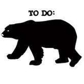 Kreidetafel-Aufkleber (S) polarbear