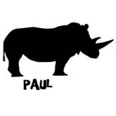 Kreidetafelaufkleber (M) rhino