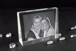 Kristallblock 10,5 x 8 x 3cm inkl. 2D La